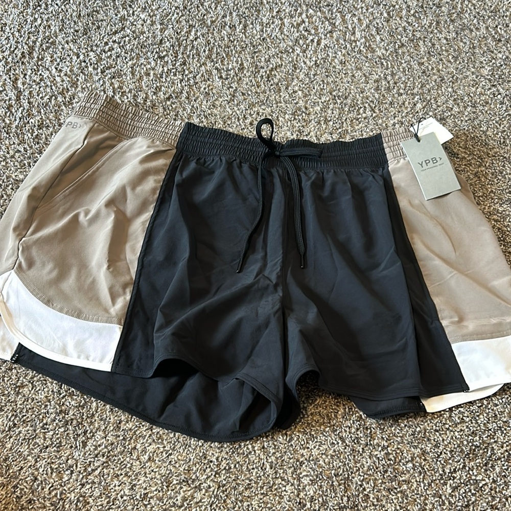 YPB motionTEK High Rise Lined Workout Shorts